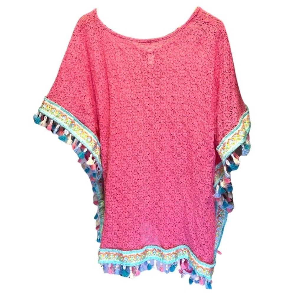 Velzera lace tasseled colorful kimono os - Picture 4 of 9